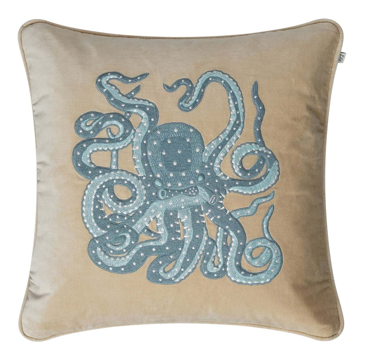 Octopus Embroidered Velvet Kuddfodral 50x50 från Vålamagasinet Prydnadskuddar, Chhatwal & Jonsson, Image-1