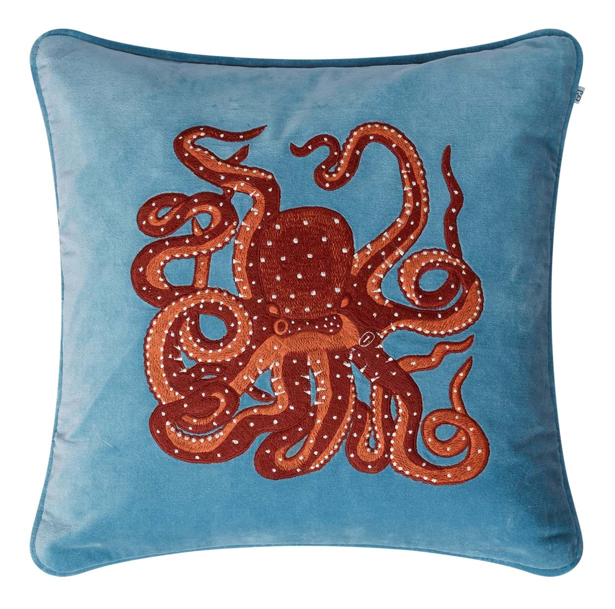 Octopus Embroidered Velvet Kuddfodral 50x50 från Vålamagasinet Prydnadskuddar, Chhatwal & Jonsson, Image-1
