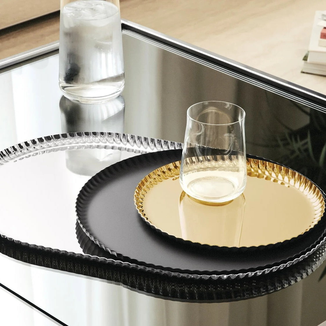 Pleats Bricka Oval