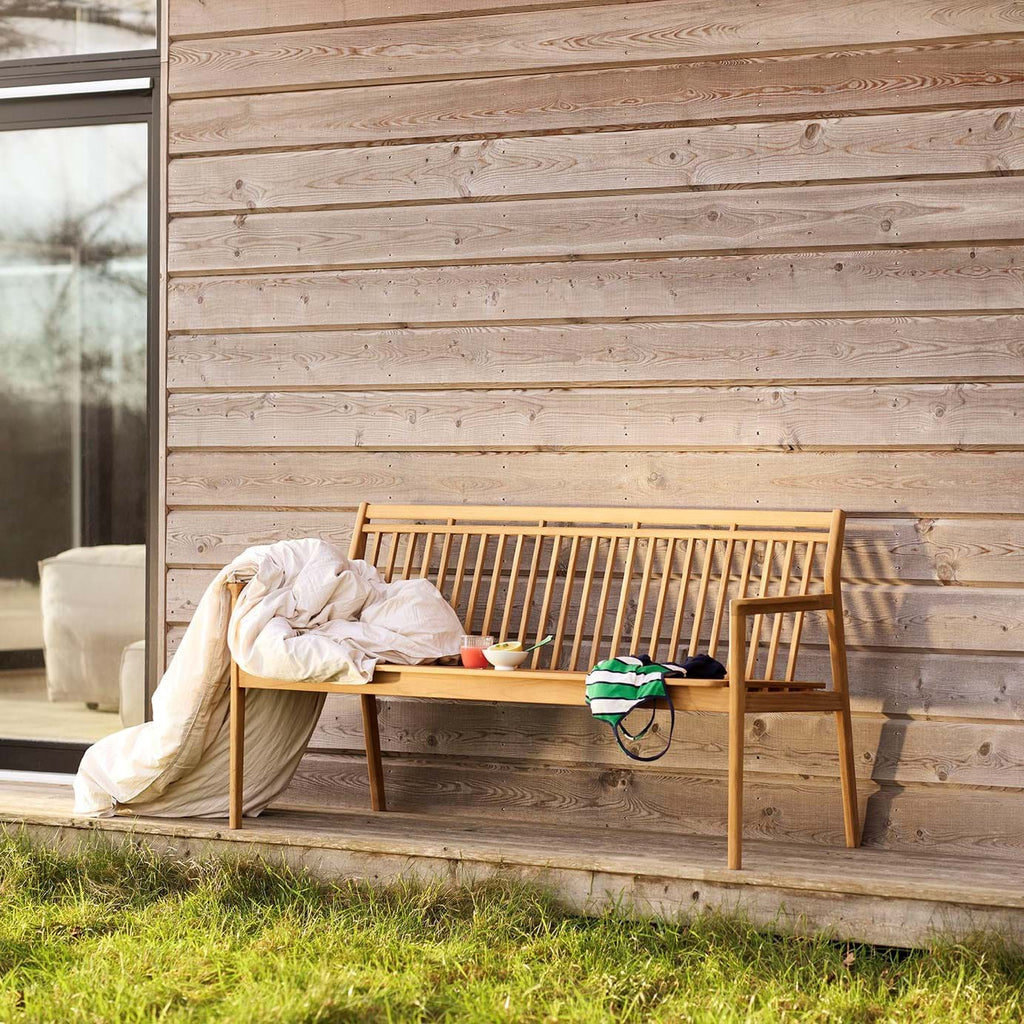 M11 Sammen Garden Bench 3 Seater w/Backrest från Vålamagasinet Pallar och bänkar utemöbler, FDB Møbler, Image-2