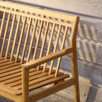 M11 Sammen Garden Bench 3 Seater w/Backrest från Vålamagasinet Pallar och bänkar utemöbler, FDB Møbler, Image-4