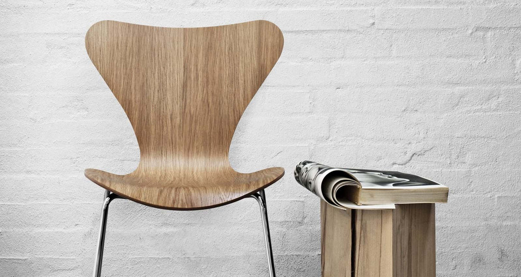 Sjuan 3107 Stol Träfanér från Vålamagasinet Matstolar, Fritz Hansen, Image-2