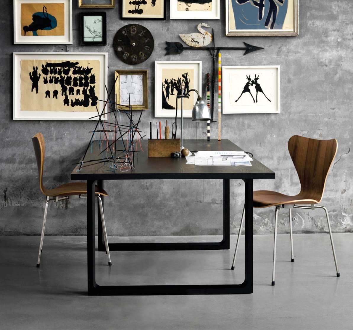 Sjuan 3107 Stol Träfanér från Vålamagasinet Matstolar, Fritz Hansen, Image-3