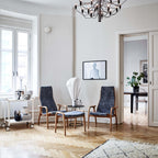 Lamino Fåtölj + Pall Bok Naturlack från Vålamagasinet Fåtöljer, Swedese, Image-5