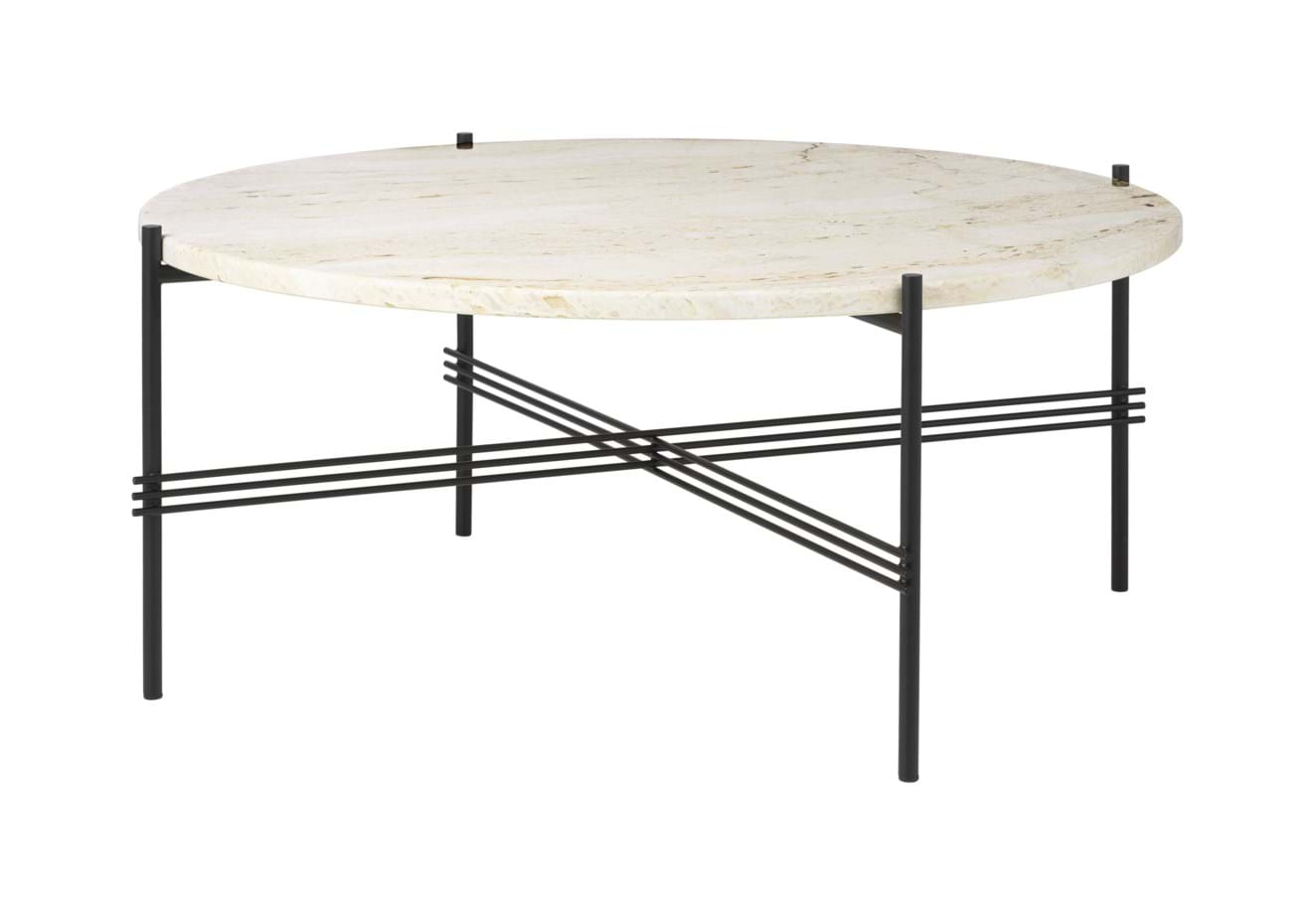 Ts Coffee Table Ø80 cm Black Frame från Vålamagasinet Soffbord, Gubi, Image-1