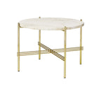 Ts Coffee Table Ø55 cm Brass Frame från Vålamagasinet Soffbord, Gubi, Image-1