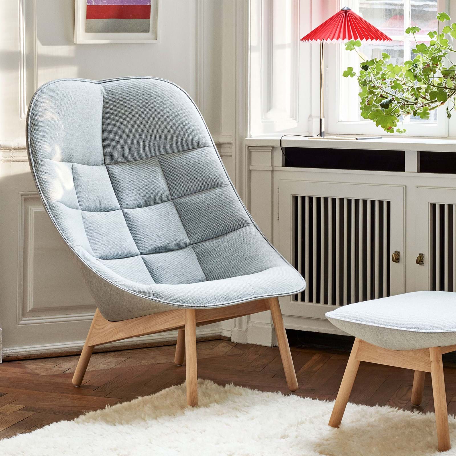 Uchiwa Quilted Chair And Ottoman från Vålamagasinet Fåtöljer, HAY, Image-2