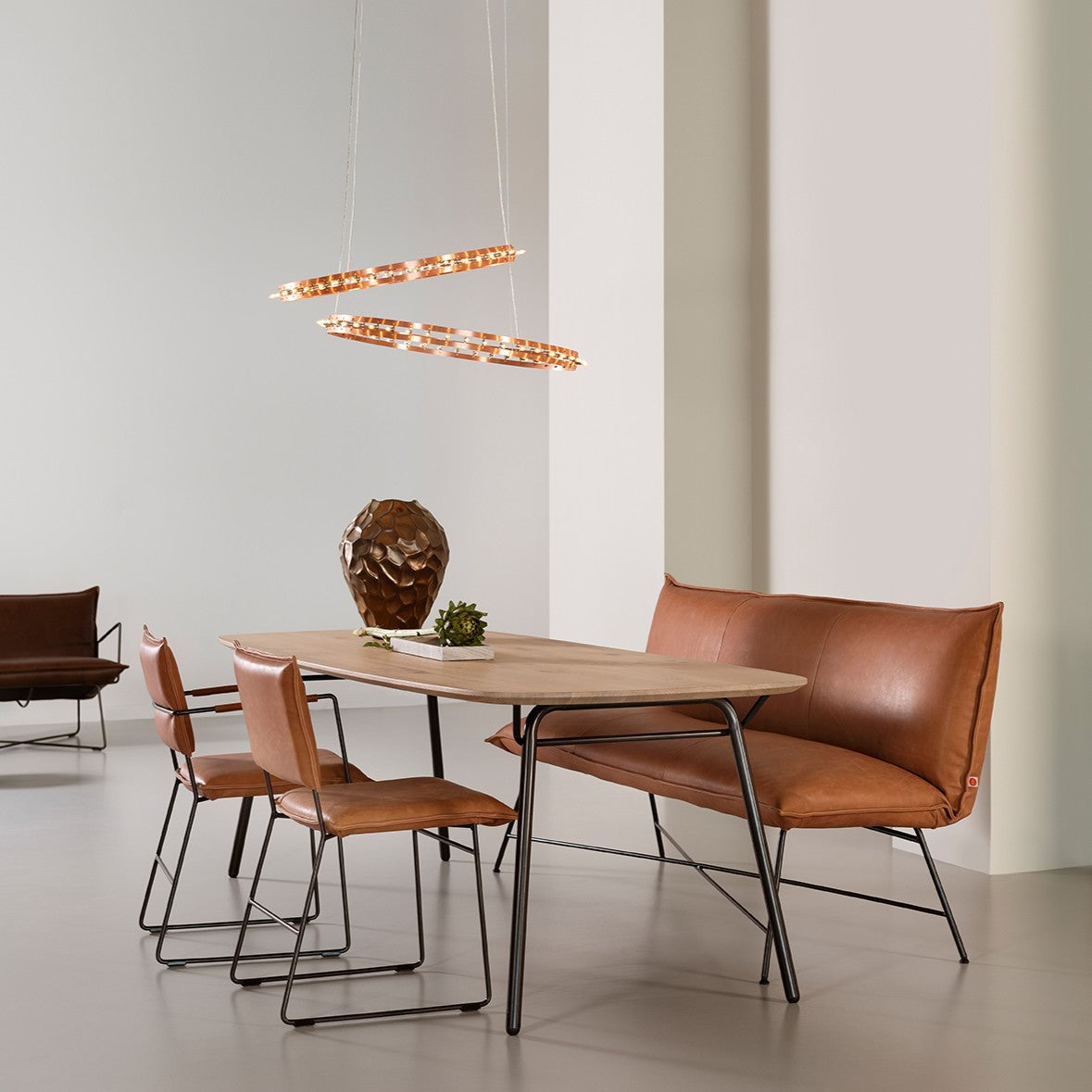 Vidar 135 cm Dining Bench With Back