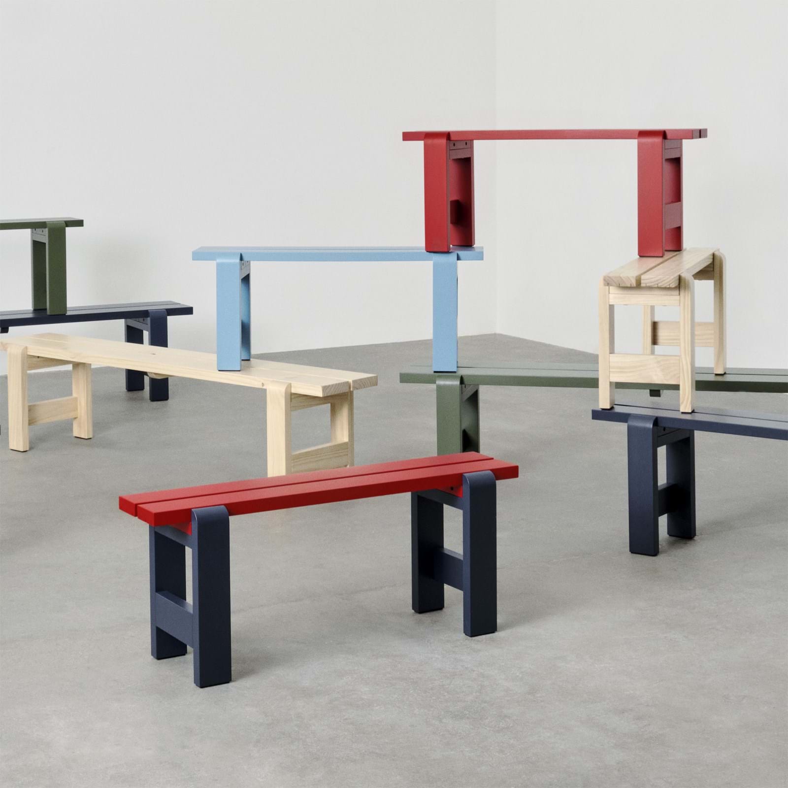 Weekday Bench 111 cm från Vålamagasinet Pallar och bänkar utemöbler, HAY, Image-2