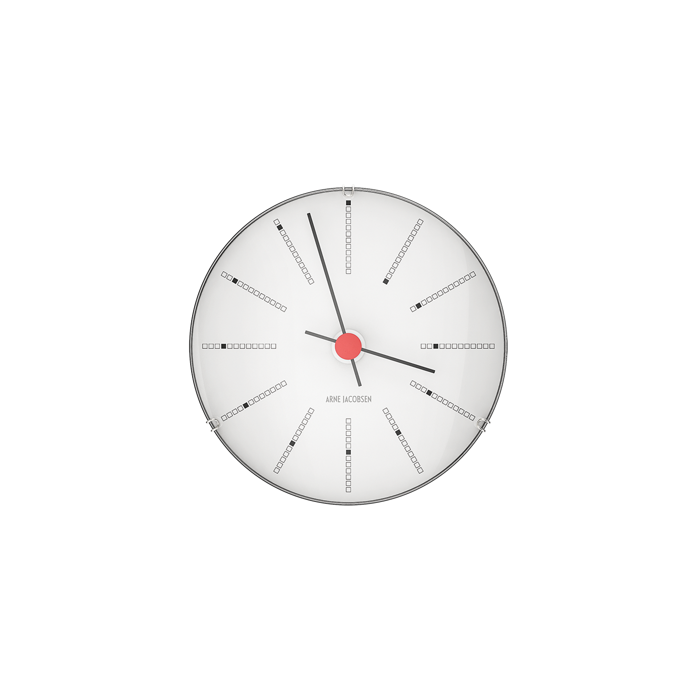 AJ Bankers Wallclock White från Vålamagasinet Klockor, Arne Jacobsen Tableclock, Image-1