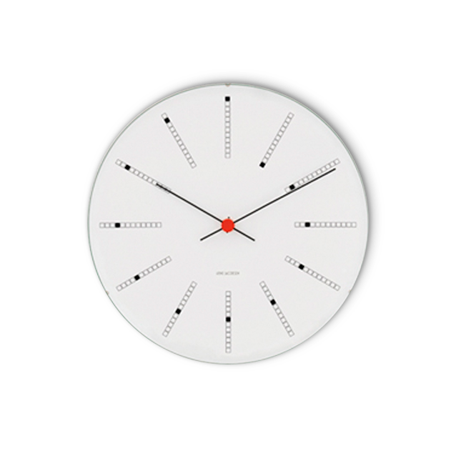 AJ Bankers Wallclock White från Vålamagasinet Klockor, Arne Jacobsen Tableclock, Image-1