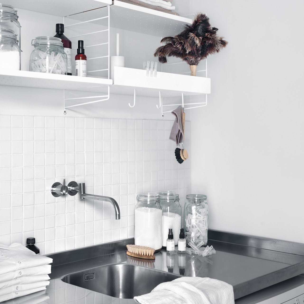 String Krokar För Metallhyllplan 5-pack från Vålamagasinet Hyllor, String, Image-3