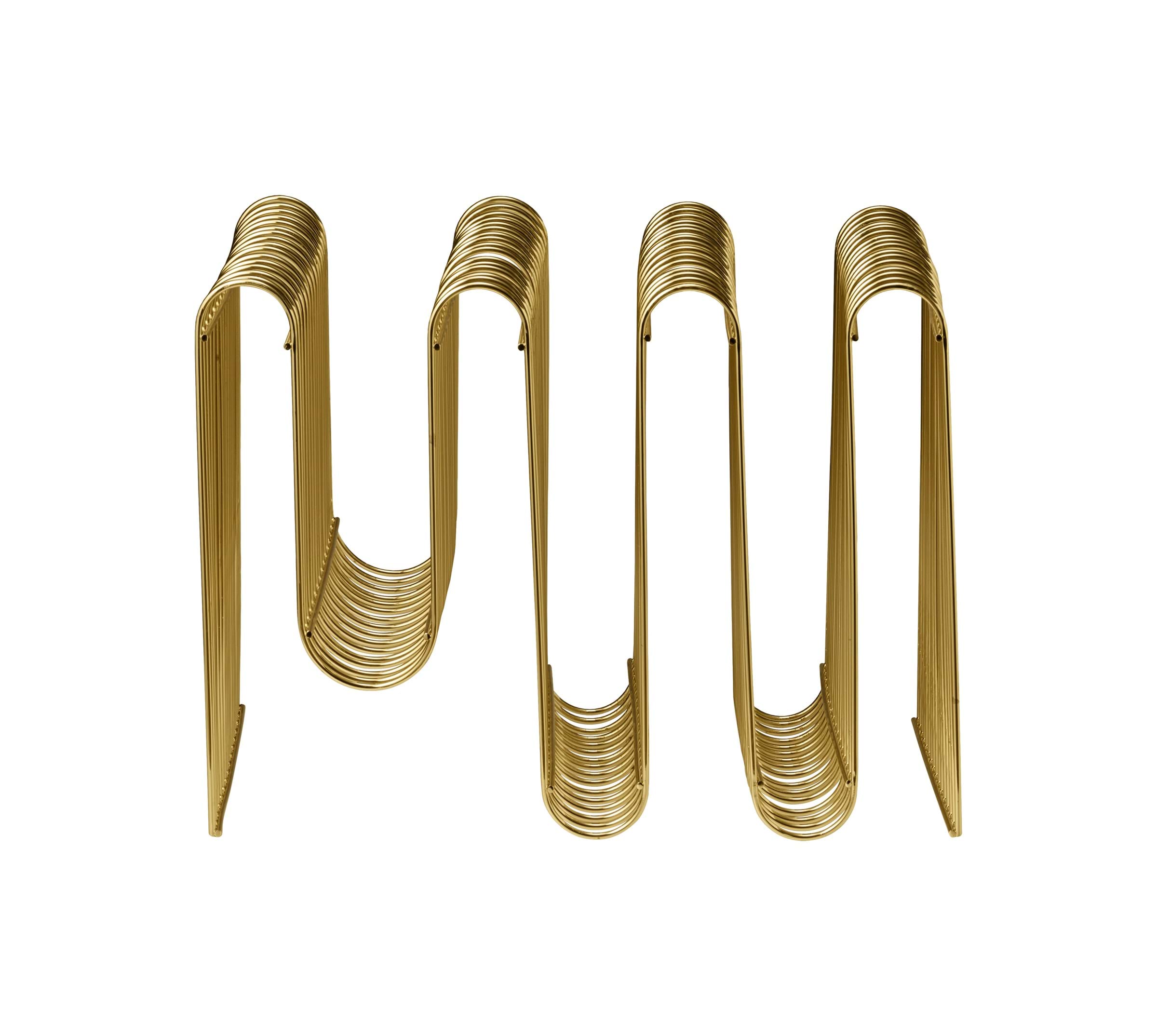 Curva Magazine Holder - Gold