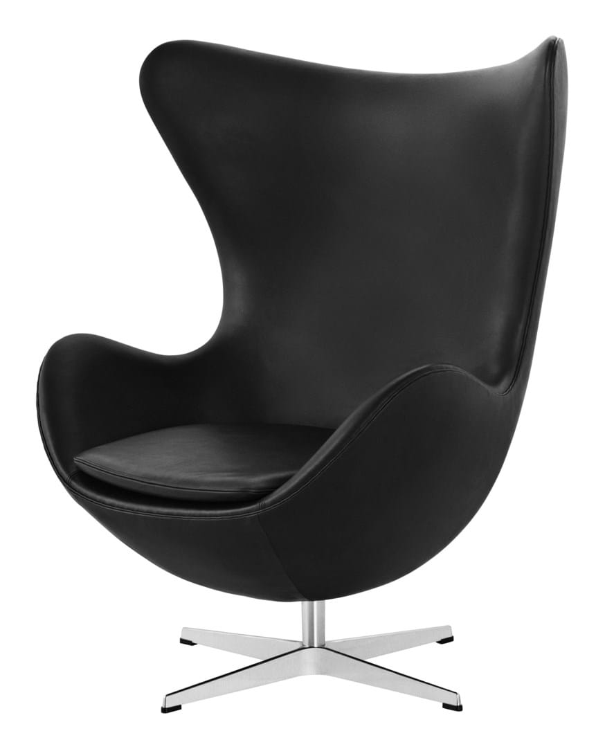 Ägget Fåtölj Läder från Vålamagasinet Fåtöljer, Fritz Hansen, Image-1