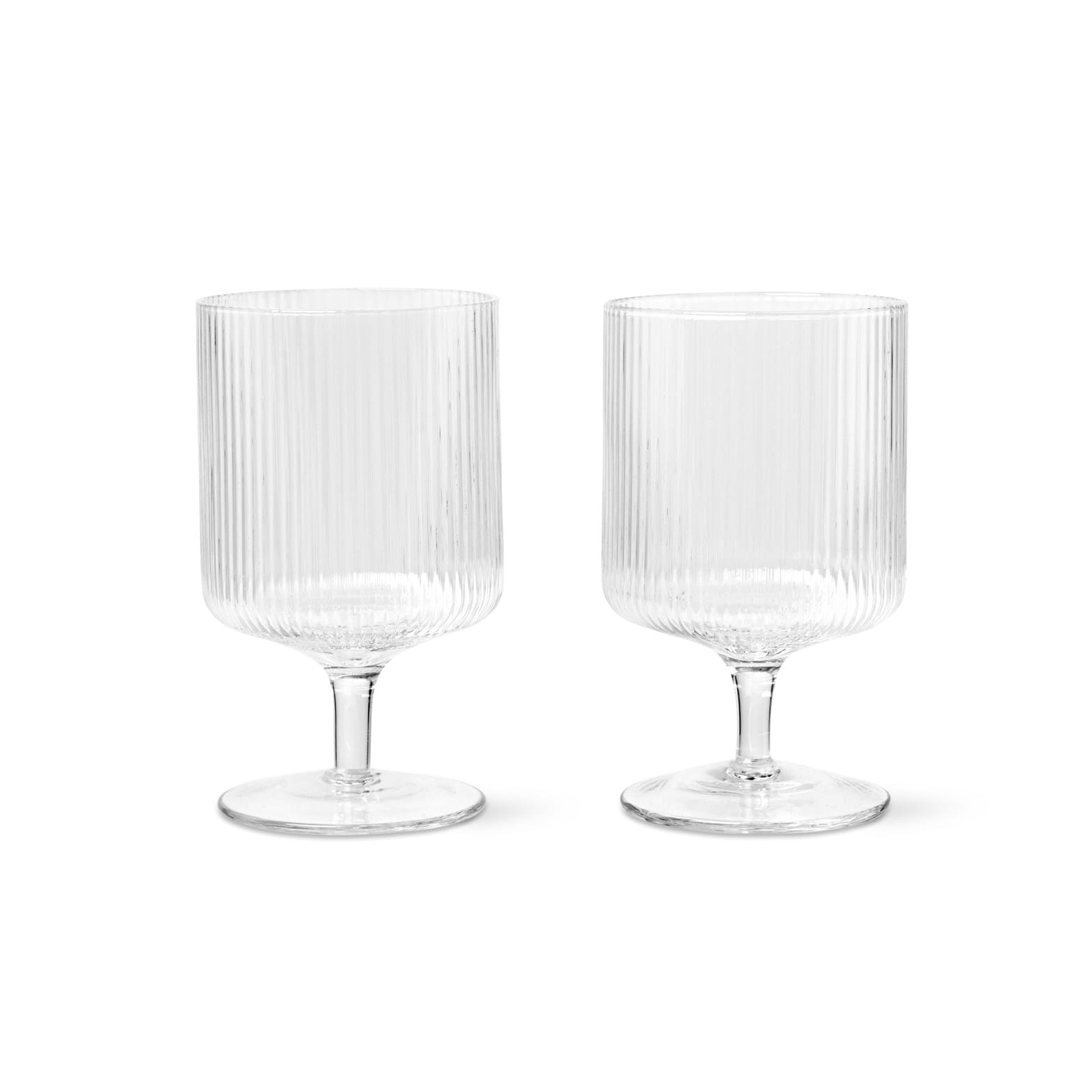 Ripple Wine Glasses Set Of 2 från Vålamagasinet Tallrikar och glas, Ferm Living, Image-1
