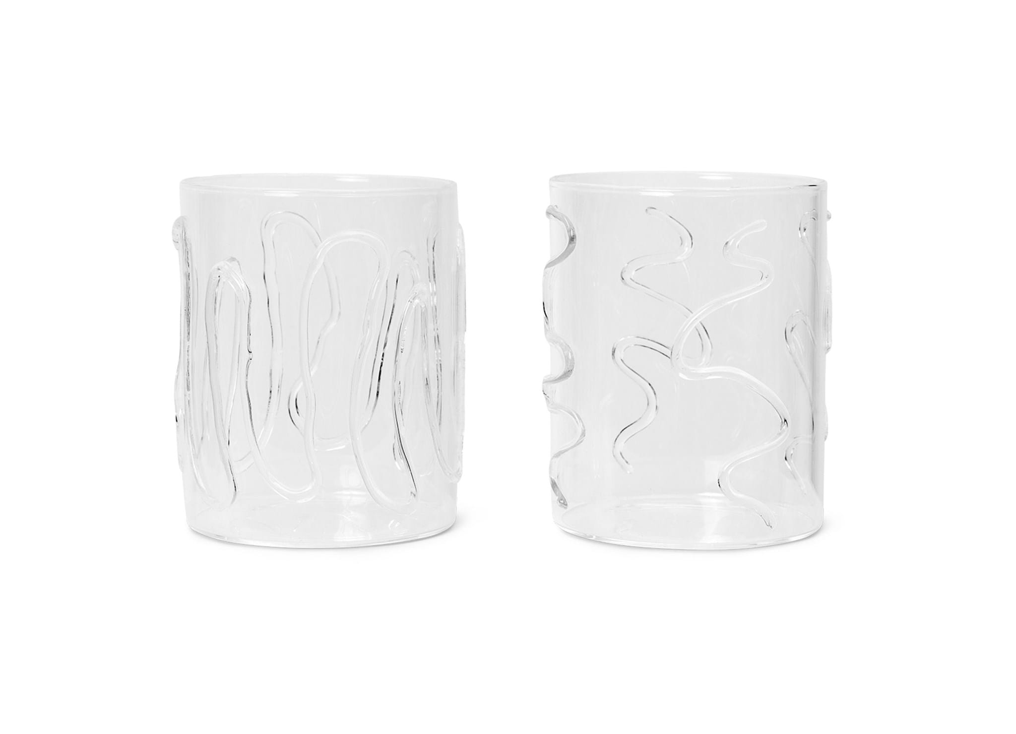 Doodle Glasses Set of 2 Tall från Vålamagasinet Tallrikar och glas, Ferm Living, Image-1