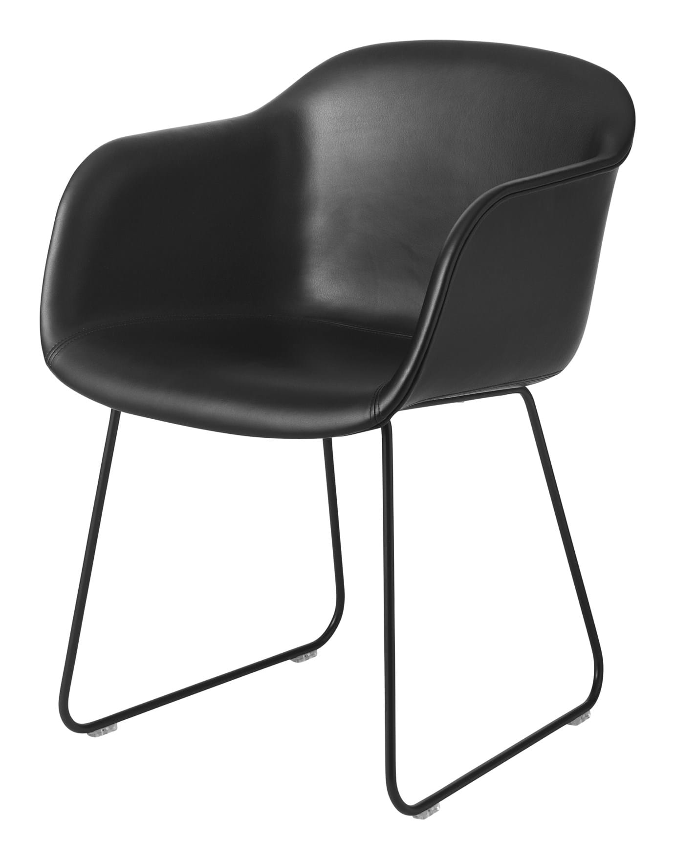 Fiber Armchair Sled Base Leather från Vålamagasinet Matstolar, Muuto, Image-1