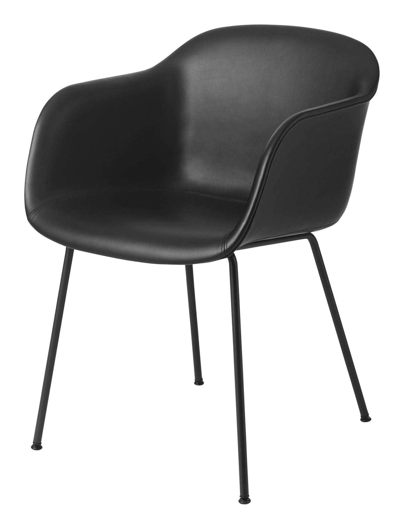 Fiber Armchair Tube Base Leather från Vålamagasinet Matstolar, Muuto, Image-1