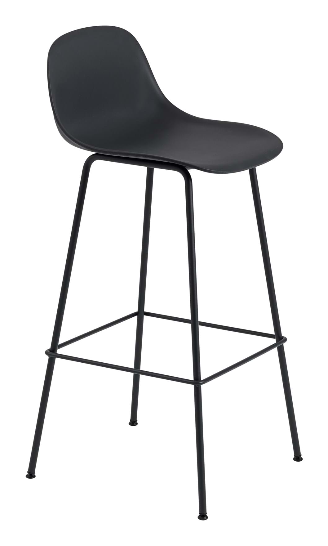 Fiber Bar Stool Tube Base With Backrest 75 cm från Vålamagasinet Barstolar, Muuto, Image-1