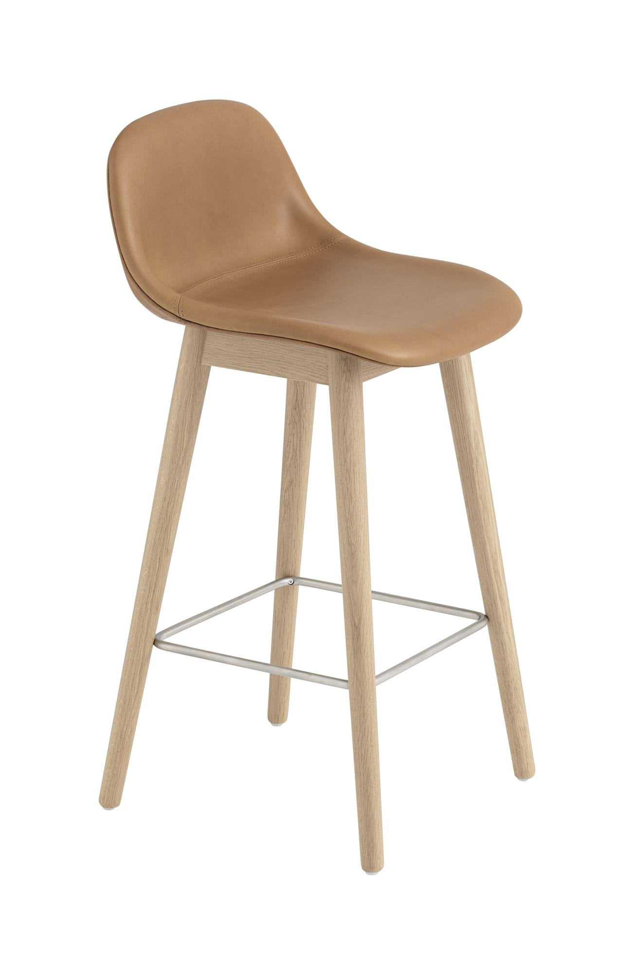 Fiber Counter Stool Wood Base With Backrest 65 cm från Vålamagasinet Barstolar, Muuto, Image-1