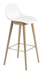 Fiber Bar Stool Wood Base With Backrest 75 cm från Vålamagasinet Barstolar, Muuto, Image-1