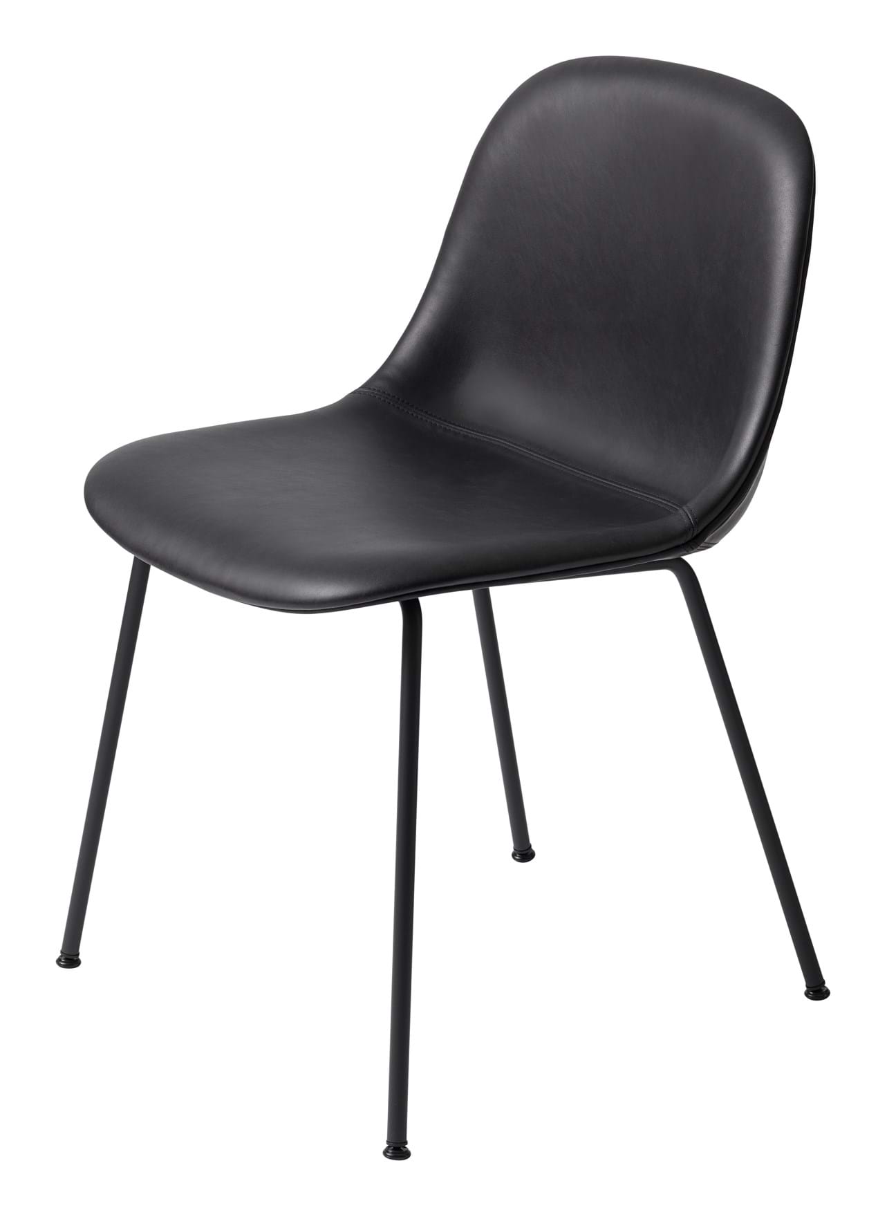 Fiber Side Chair Tube Base Leather från Vålamagasinet Matstolar, Muuto, Image-1