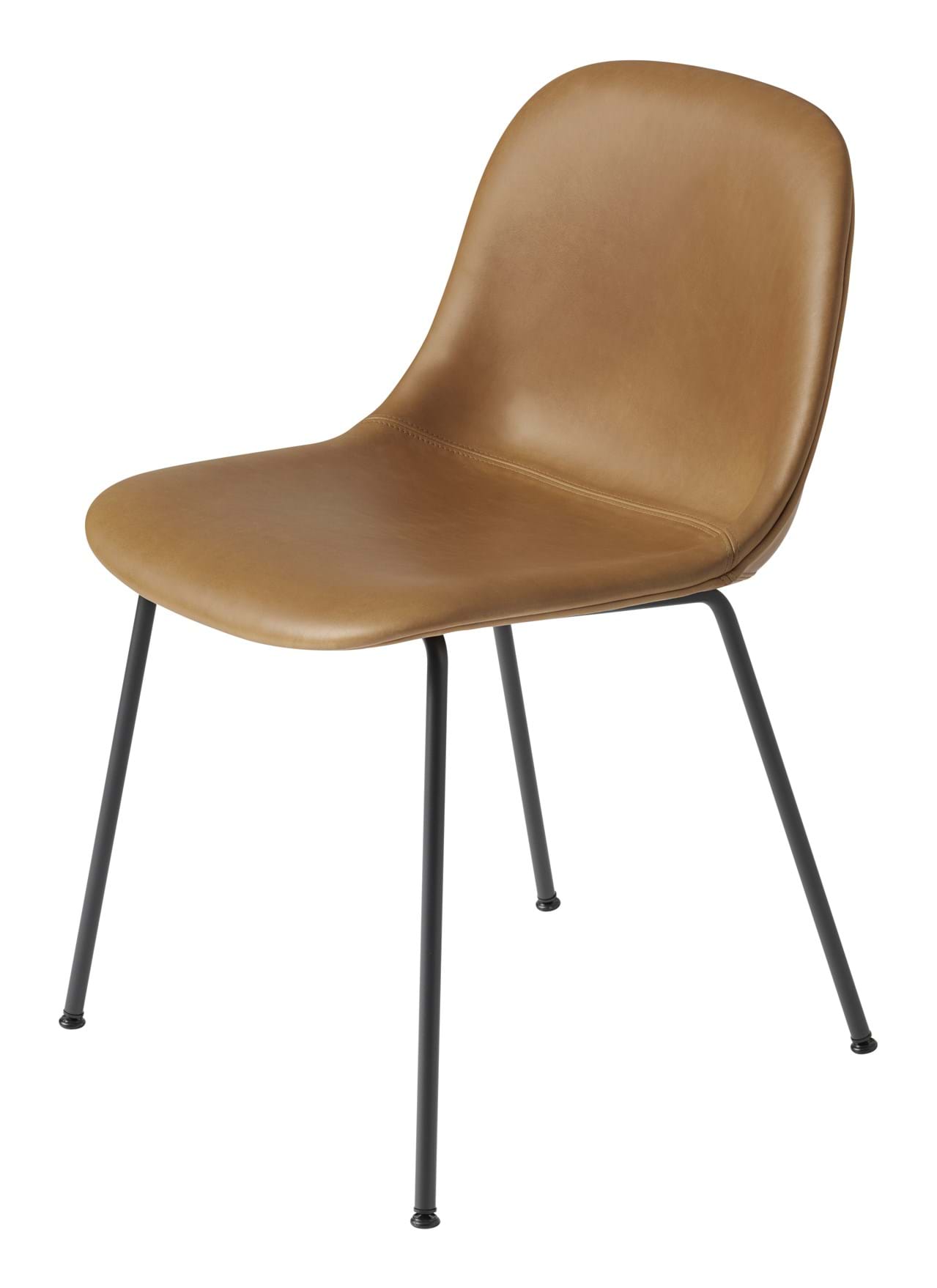 Fiber Side Chair Tube Base Leather från Vålamagasinet Matstolar, Muuto, Image-1