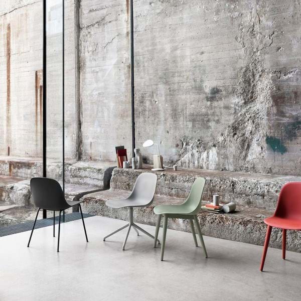 Fiber Side Chair Tube Base Leather från Vålamagasinet Matstolar, Muuto, Image-2