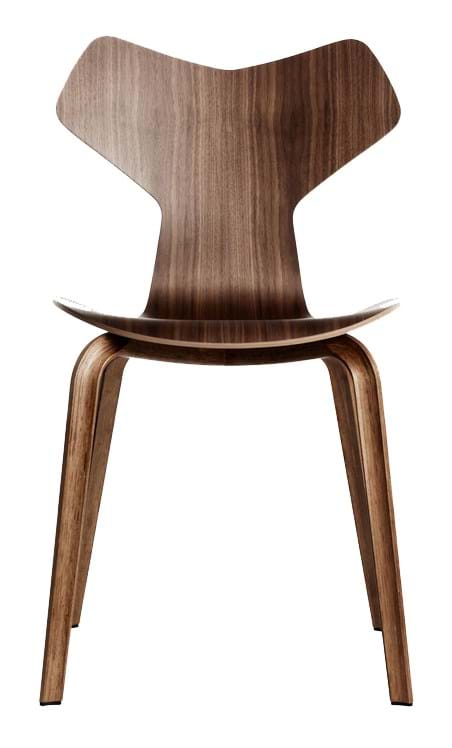 Grand Prix 4130 Stol Träfanér från Vålamagasinet Matstolar, Fritz Hansen, Image-1