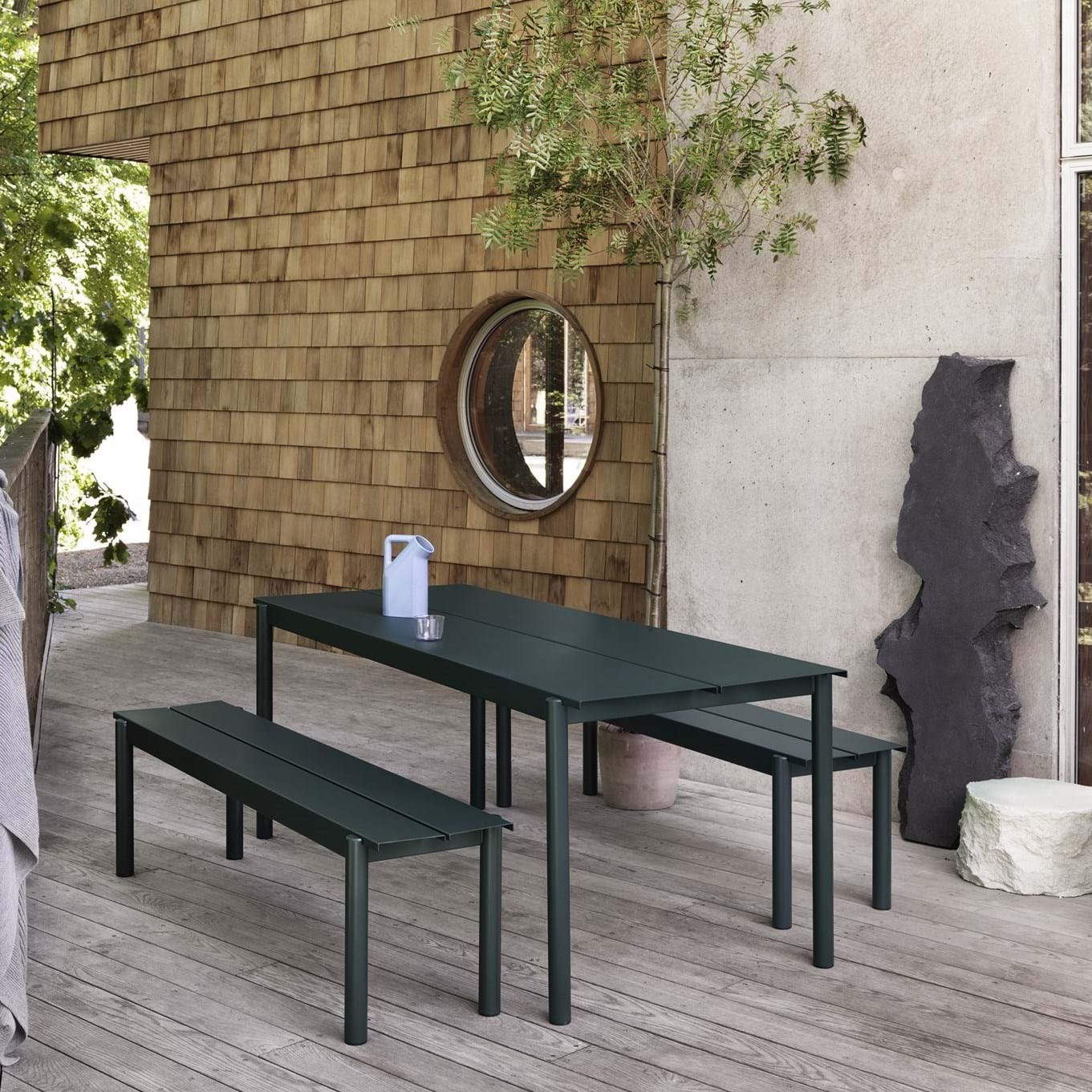 Linear Steel Bench 110 cm från Vålamagasinet Pallar och bänkar utemöbler, Muuto, Image-3