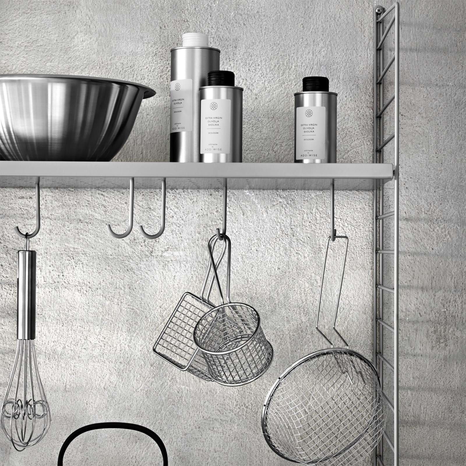 String Krokar För Metallhyllplan 5-pack från Vålamagasinet Hyllor, String, Image-6