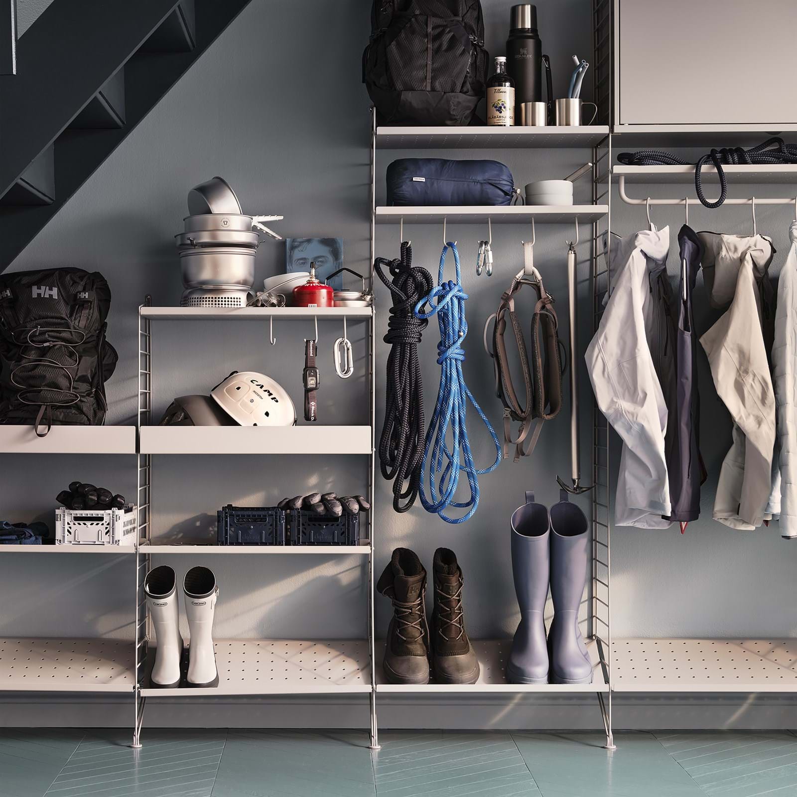 String Skohylla i Metall 78x30 från Vålamagasinet Hyllor, String, Image-2